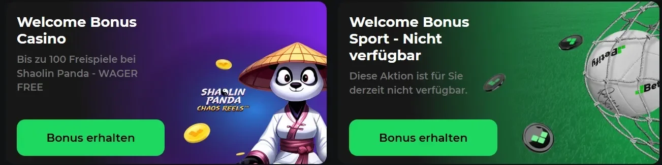 Betify Casino promoties willkommensbonus